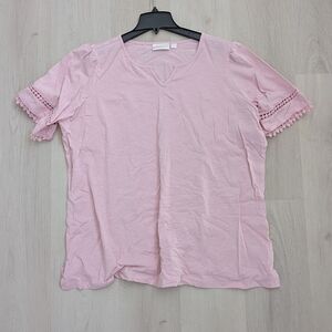 Belle By Kim Gravel Pink Top Shirt - Size 2x NWOT
